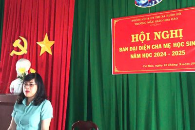 Chiều ngày 12/9/2024 Trường MG Hoa Đào tổ chức họp phụ huynh các lớp đầu năm học và HNCMHS năm học 2024 – 2025