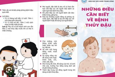NHỮNG ĐIỀU CẦN BIẾT VỀ BỆNH THUỶ ĐẬU