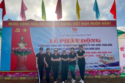 Trường Mẫu giáo Hoa Đào tham gia lễ phát động ngày chạy olympic vì sức khoẻ toàn dân, vì an ninh Tổ Quốc phường Cư Bao năm 2026